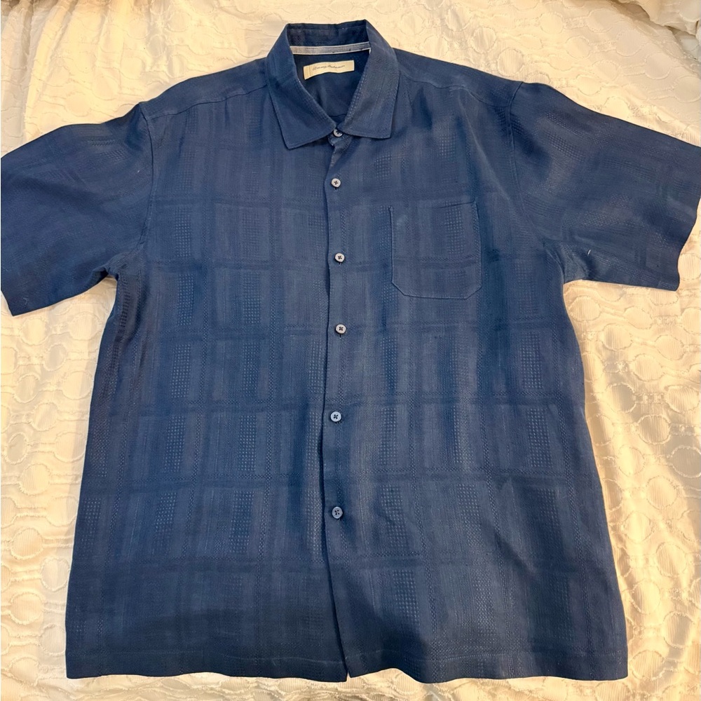 Tommy Bahama Navy Textured Shirt